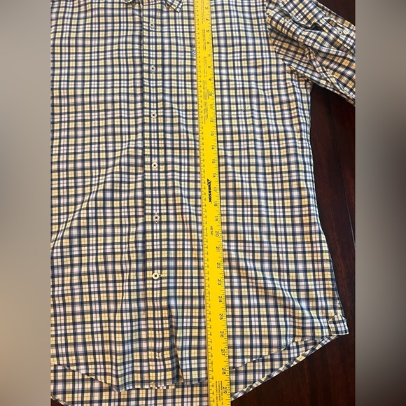 Southern Tide Men’s Blue and Yellow Plaid Casual Button Down Shirt - Medium - Picture 3 of 9